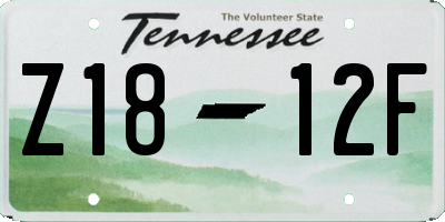 TN license plate Z1812F