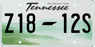 TN license plate Z1812S
