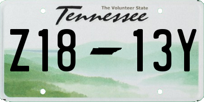 TN license plate Z1813Y