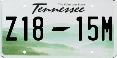 TN license plate Z1815M