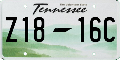 TN license plate Z1816C