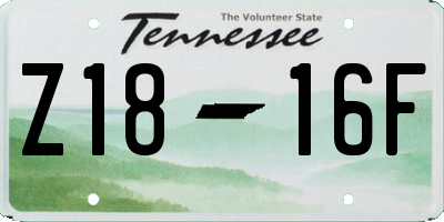 TN license plate Z1816F