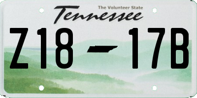 TN license plate Z1817B