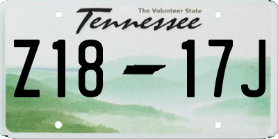 TN license plate Z1817J