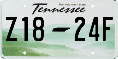 TN license plate Z1824F