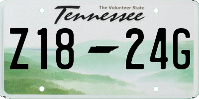 TN license plate Z1824G