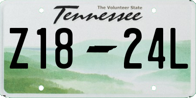 TN license plate Z1824L