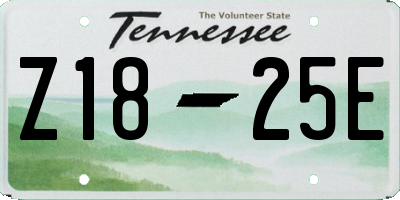 TN license plate Z1825E