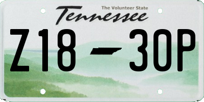 TN license plate Z1830P