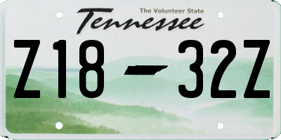 TN license plate Z1832Z