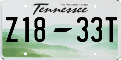 TN license plate Z1833T