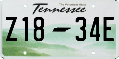 TN license plate Z1834E