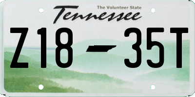 TN license plate Z1835T