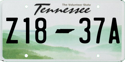 TN license plate Z1837A