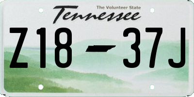 TN license plate Z1837J