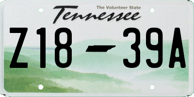 TN license plate Z1839A