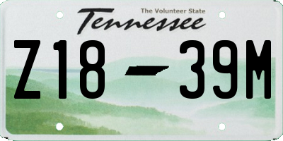 TN license plate Z1839M