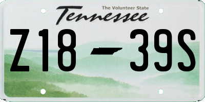 TN license plate Z1839S