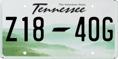 TN license plate Z1840G