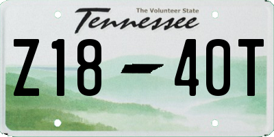TN license plate Z1840T