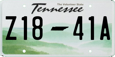 TN license plate Z1841A
