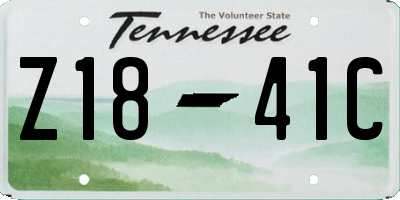 TN license plate Z1841C