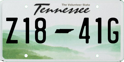 TN license plate Z1841G