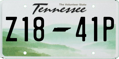 TN license plate Z1841P