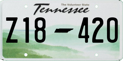 TN license plate Z1842O