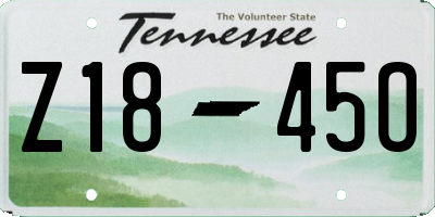 TN license plate Z1845O