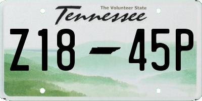 TN license plate Z1845P