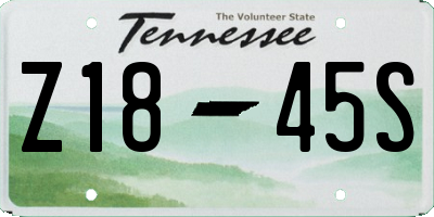 TN license plate Z1845S