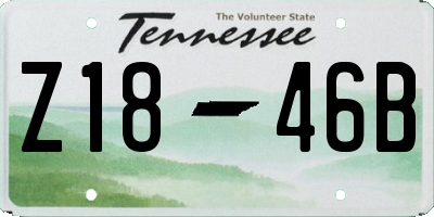 TN license plate Z1846B