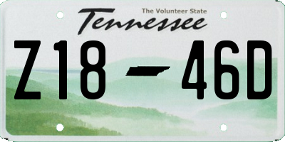 TN license plate Z1846D