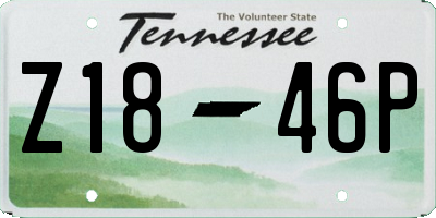 TN license plate Z1846P
