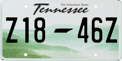 TN license plate Z1846Z