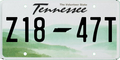 TN license plate Z1847T