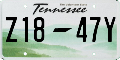TN license plate Z1847Y
