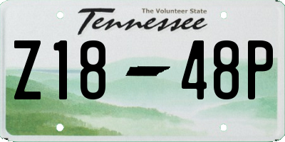 TN license plate Z1848P