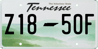 TN license plate Z1850F