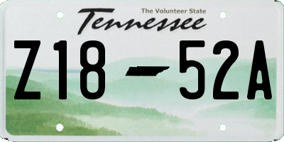 TN license plate Z1852A