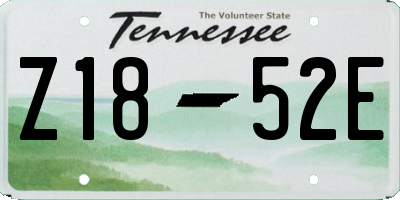 TN license plate Z1852E