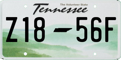 TN license plate Z1856F