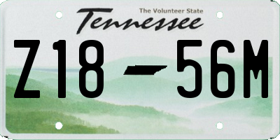 TN license plate Z1856M