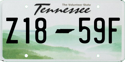 TN license plate Z1859F