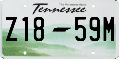 TN license plate Z1859M
