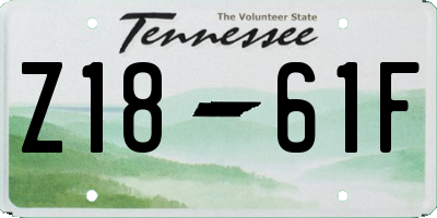 TN license plate Z1861F