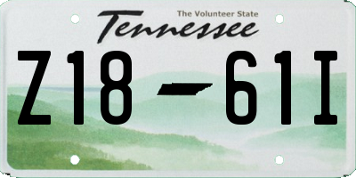 TN license plate Z1861I