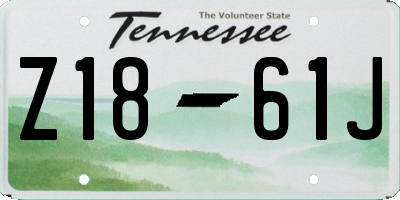 TN license plate Z1861J