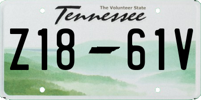 TN license plate Z1861V